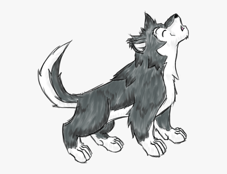 The Italian Grey Wolf Cub - Italian Grey Wolf Drawing, Transparent Clipart