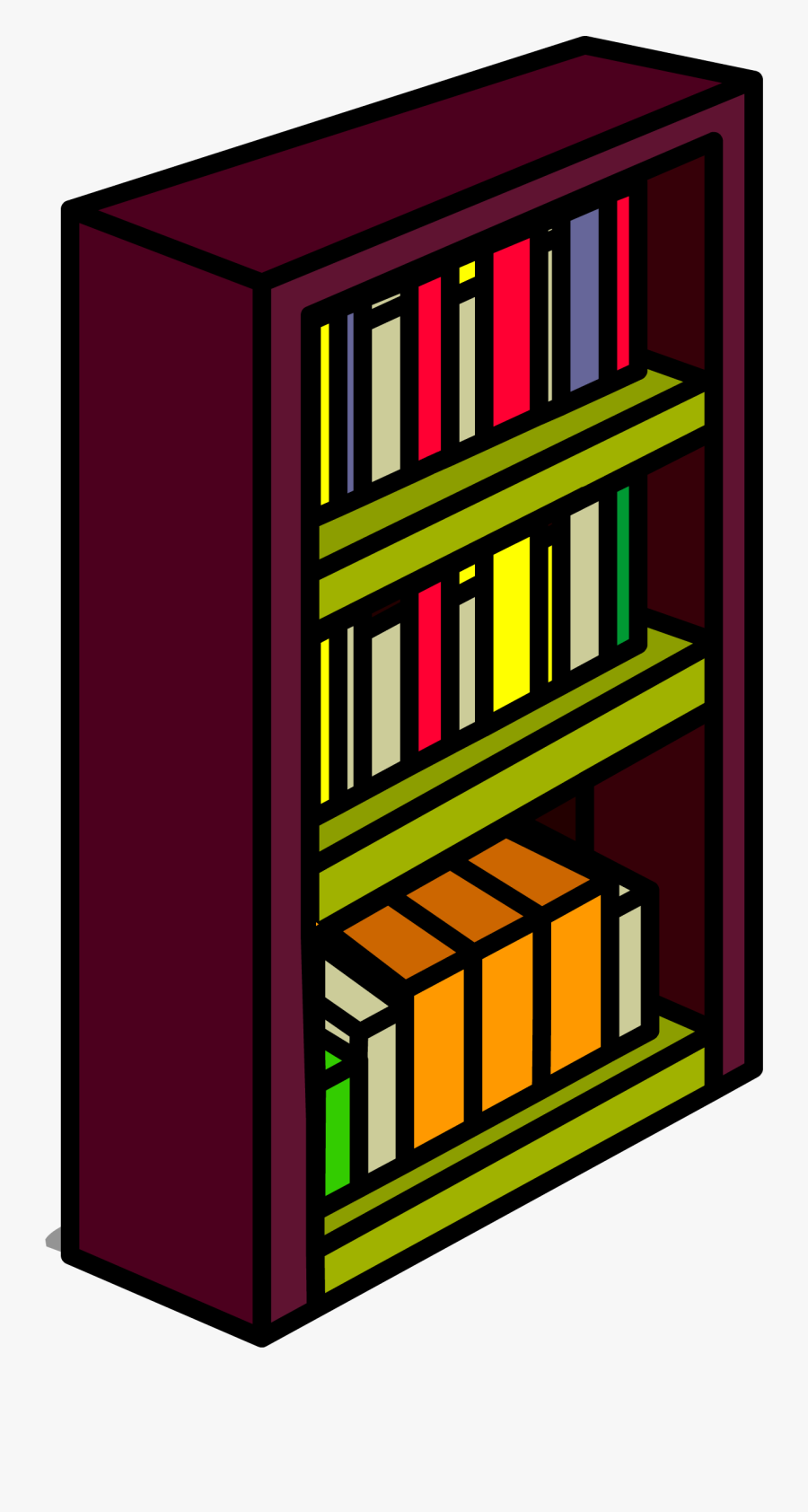 Collection Of Png - Bookshelf Clipart Png, Transparent Clipart