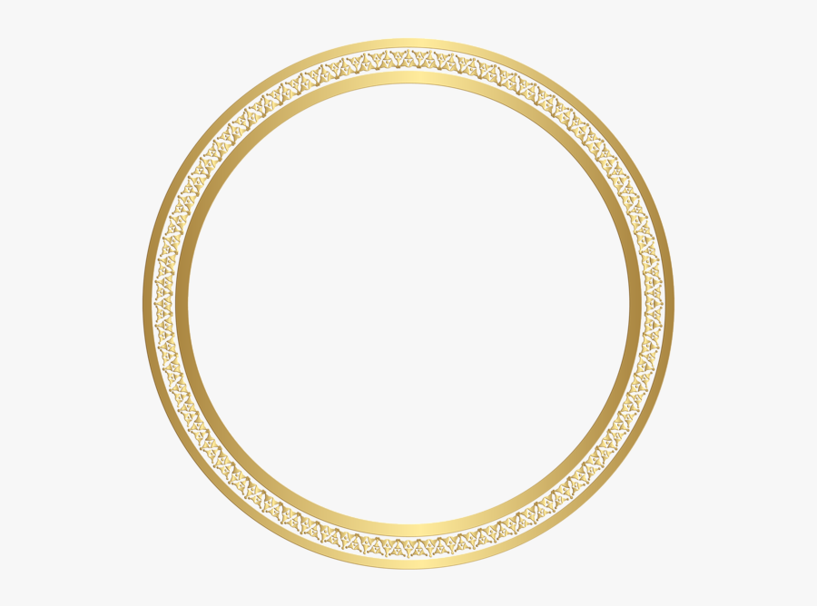 Gold Circle Frame Png, Transparent Clipart