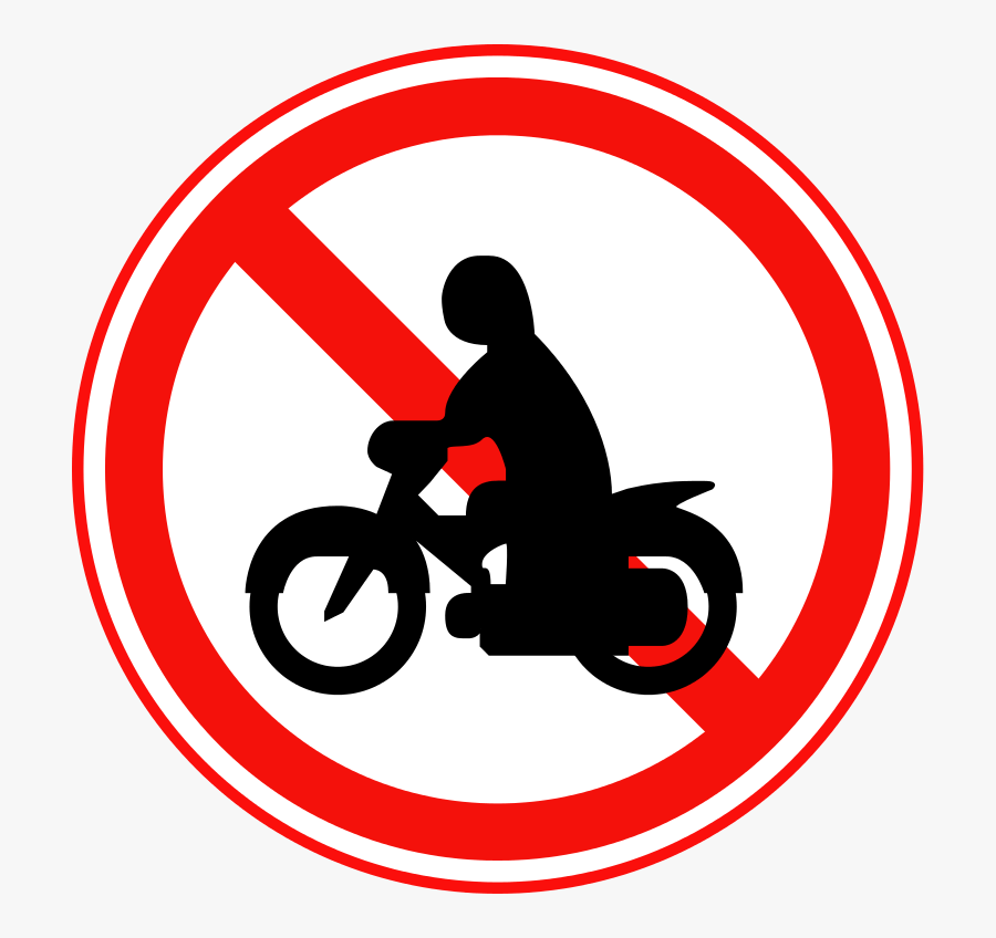 No Thoroughfare For Motorcycles Korea - No Food And Drink, Transparent Clipart