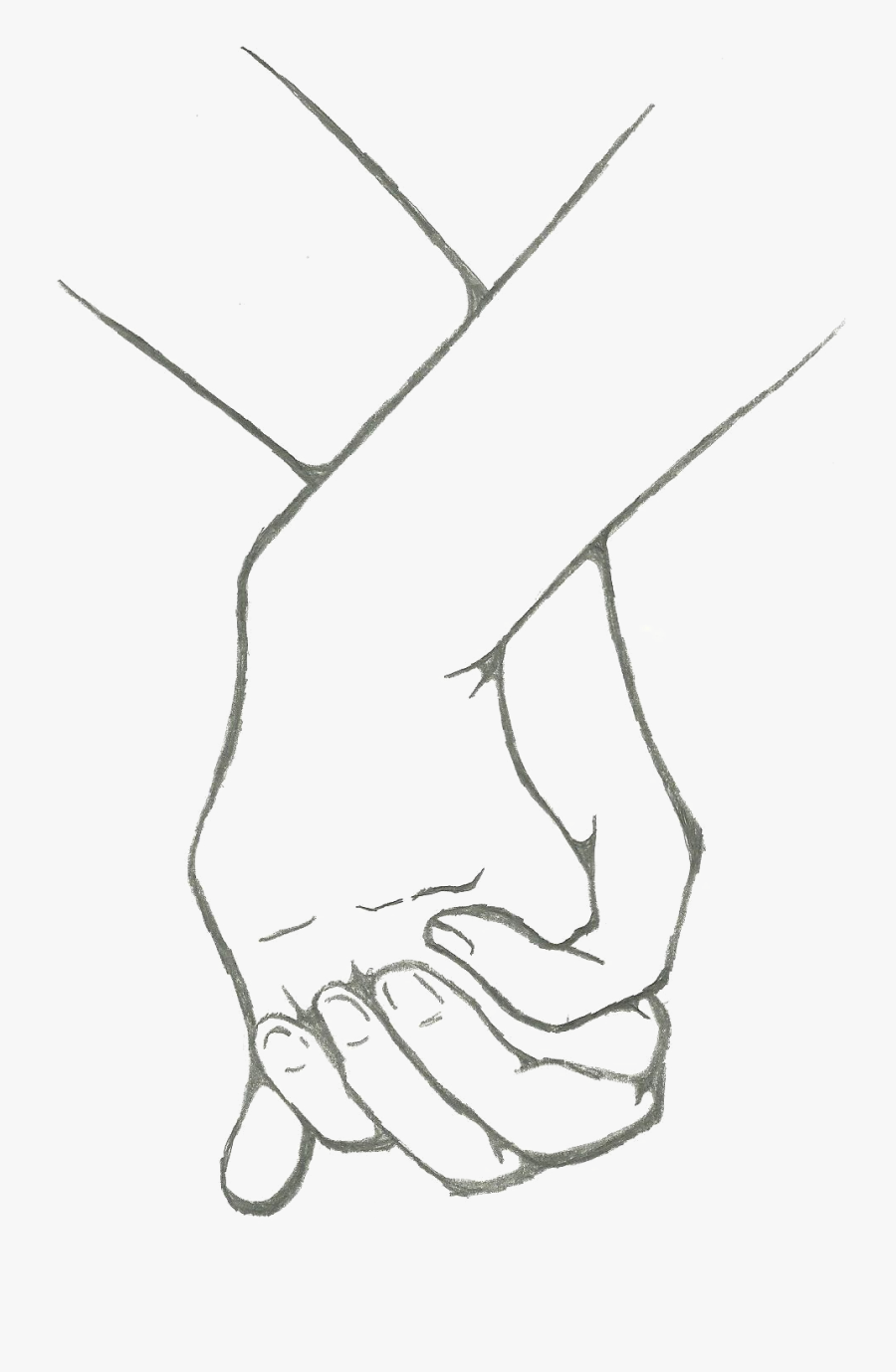 Holding Hands Png - Anime Couple Base Drawing, Transparent Clipart