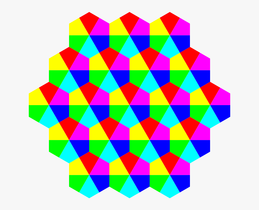 Kite Hexagons 6 Color - Hexagon Art Color, Transparent Clipart