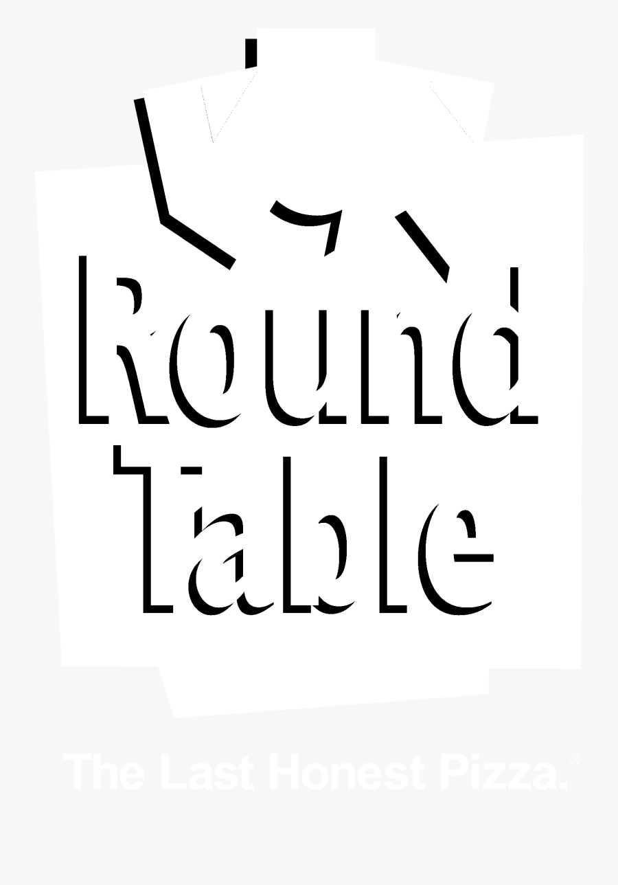 Round Table Pizza Logo Black And White - Calligraphy, Transparent Clipart