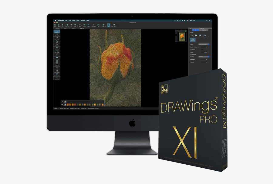 Drawings Xi Embroidery Software - Drawings Pro 11, Transparent Clipart