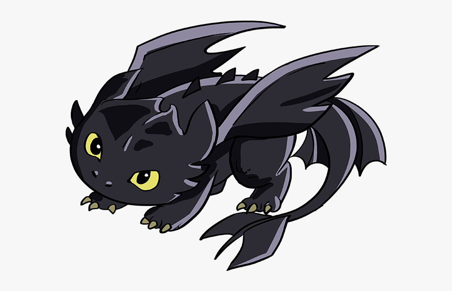 How To Draw Toothless - Toothless Drawing Step By Step Easy, Transparent Clipart