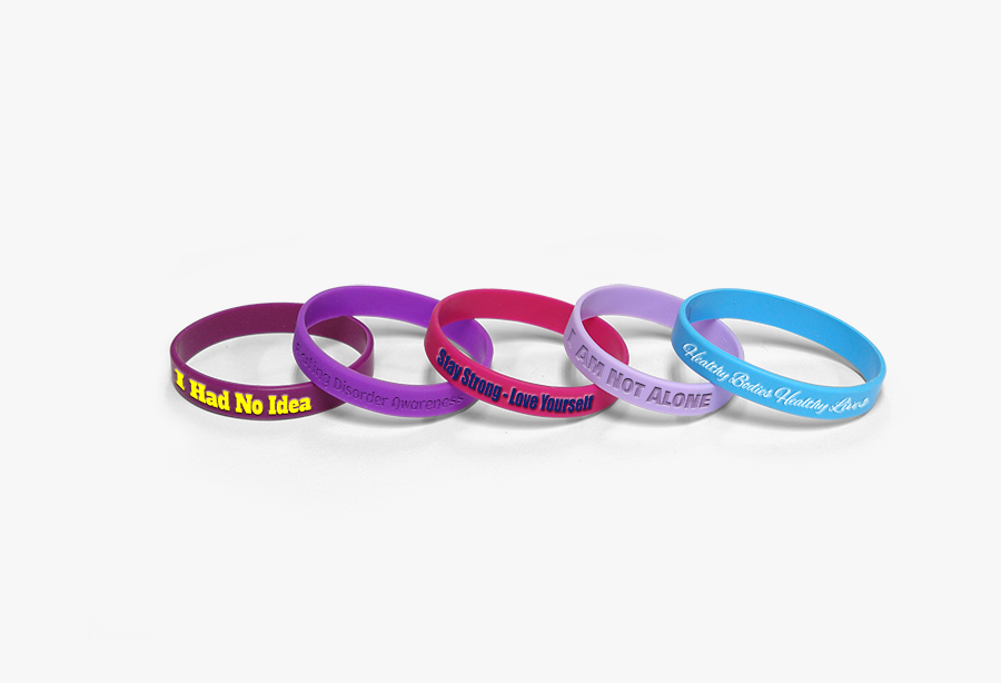 Eating Disorder Awareness Bracelets - Eating Disorder Wristbands, Transparent Clipart