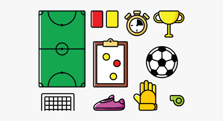 Vector Futsal Icons - Futsal Drawing, Transparent Clipart