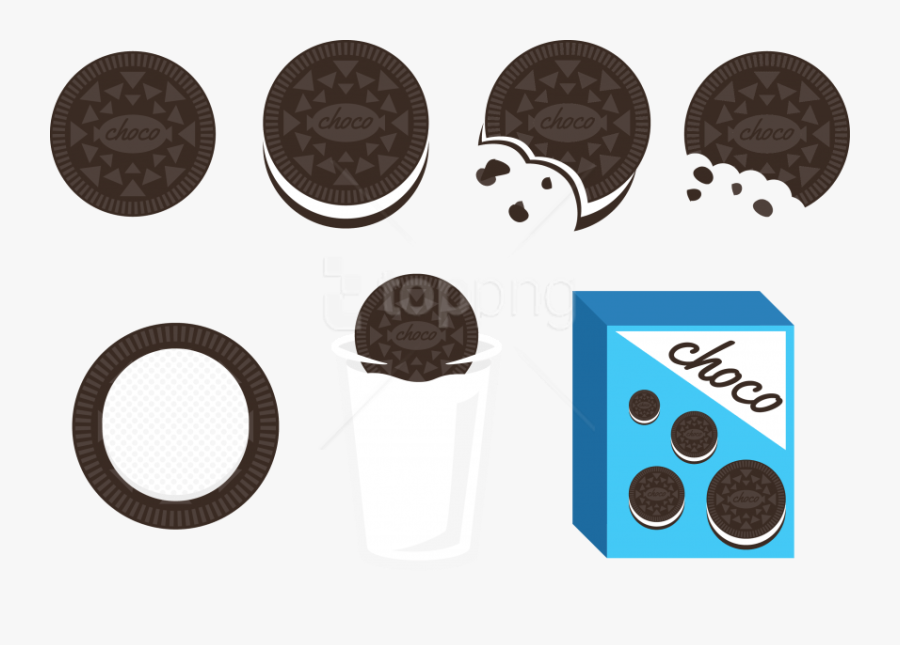 Oreo Illustration Cookie Png , Free Transparent Clipart - ClipartKey