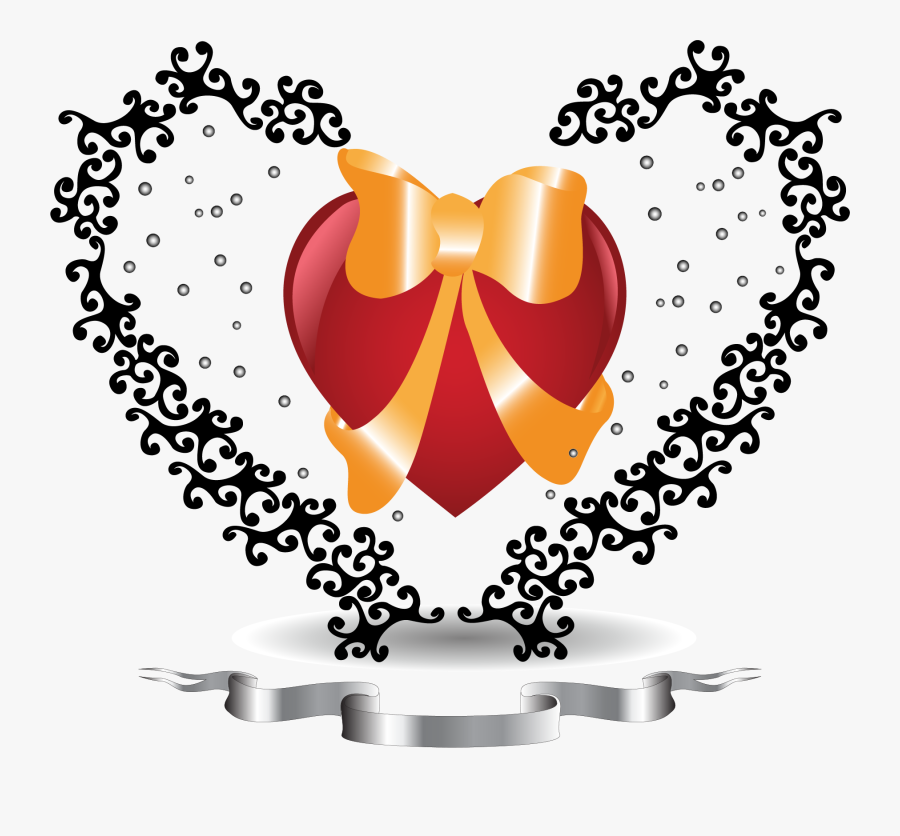 Heraldic Heart, Transparent Clipart