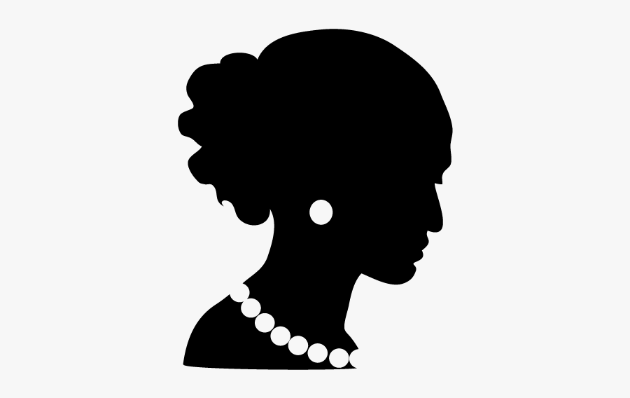 Silhouette Earring Woman Photography - Female Head Silhouette With Earring, Transparent Clipart