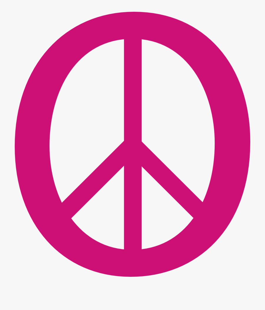 Deep Pink 3 Peace Symbol 11 Dweeb Peacesymbol - Pink Peace Sign Transparent, Transparent Clipart