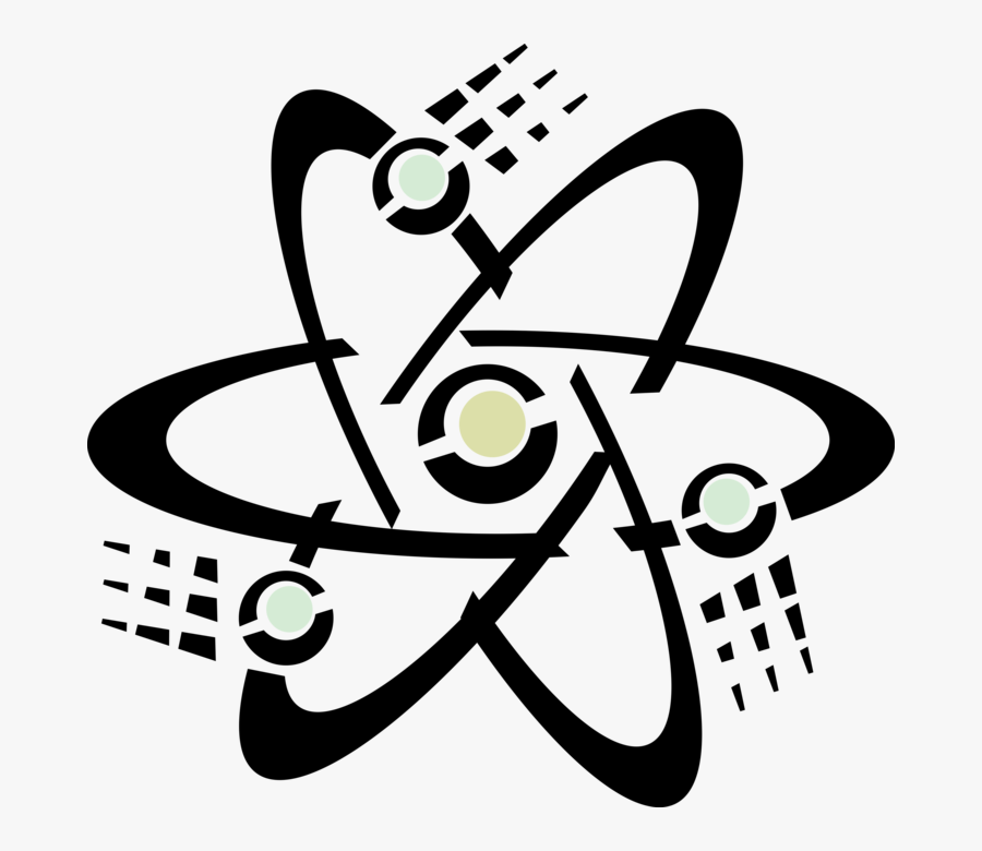 Vector Illustration Of Atomic Energy Science Atom Symbol - Atomic Symbol Transparent, Transparent Clipart