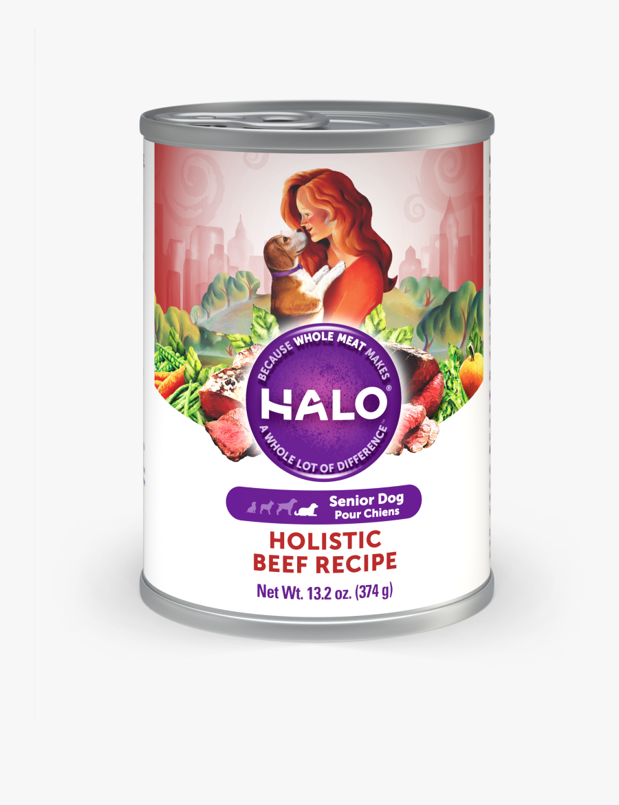 Halo Holistic Beef Recipe For Senior Dogs - Halo Vegan Dog Food, Transparent Clipart