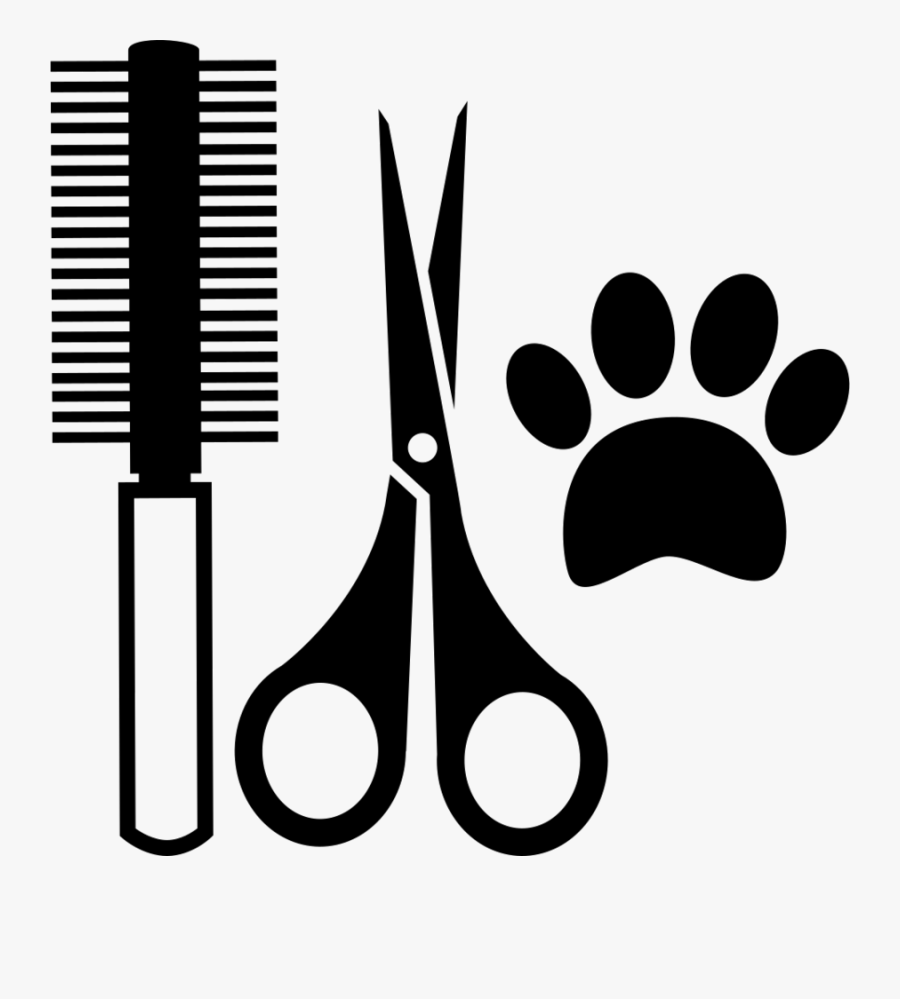 White Brush Hairdresser Scissors - Salon Tools Clip Art, Transparent Clipart