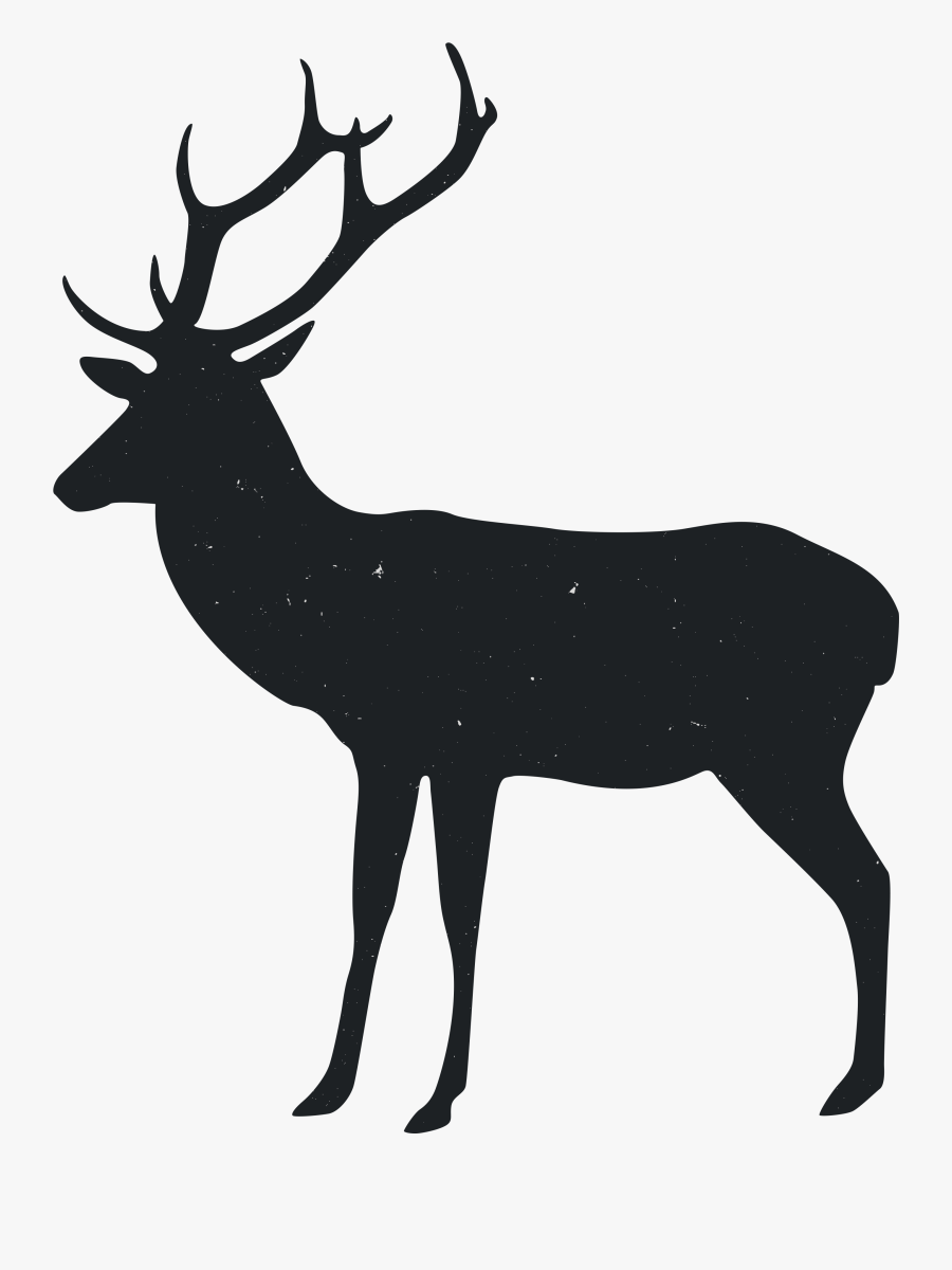 Reindeer Silhouette Animal - Reindeer Silhouette, Transparent Clipart
