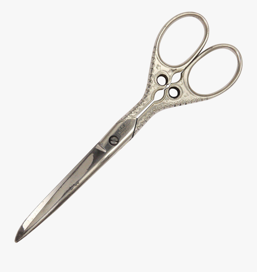Clip Art Engraved Scissors - Scissors, Transparent Clipart