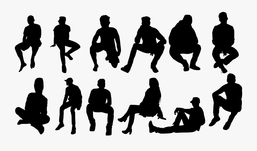 Portable Network Graphics Image Clip Art Vector Graphics - Autocad People Silhouette Sitting, Transparent Clipart