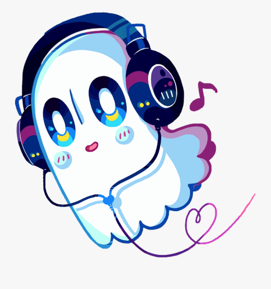#music #ghost #cute #colorful #love #heart #halloween - Napstablook Undertale, Transparent Clipart