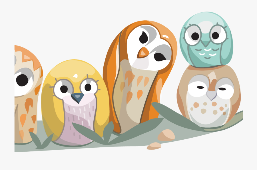 Owls Team Team Friends Vector Charachters Birds Owls - Transparent Animated Thank You, Transparent Clipart