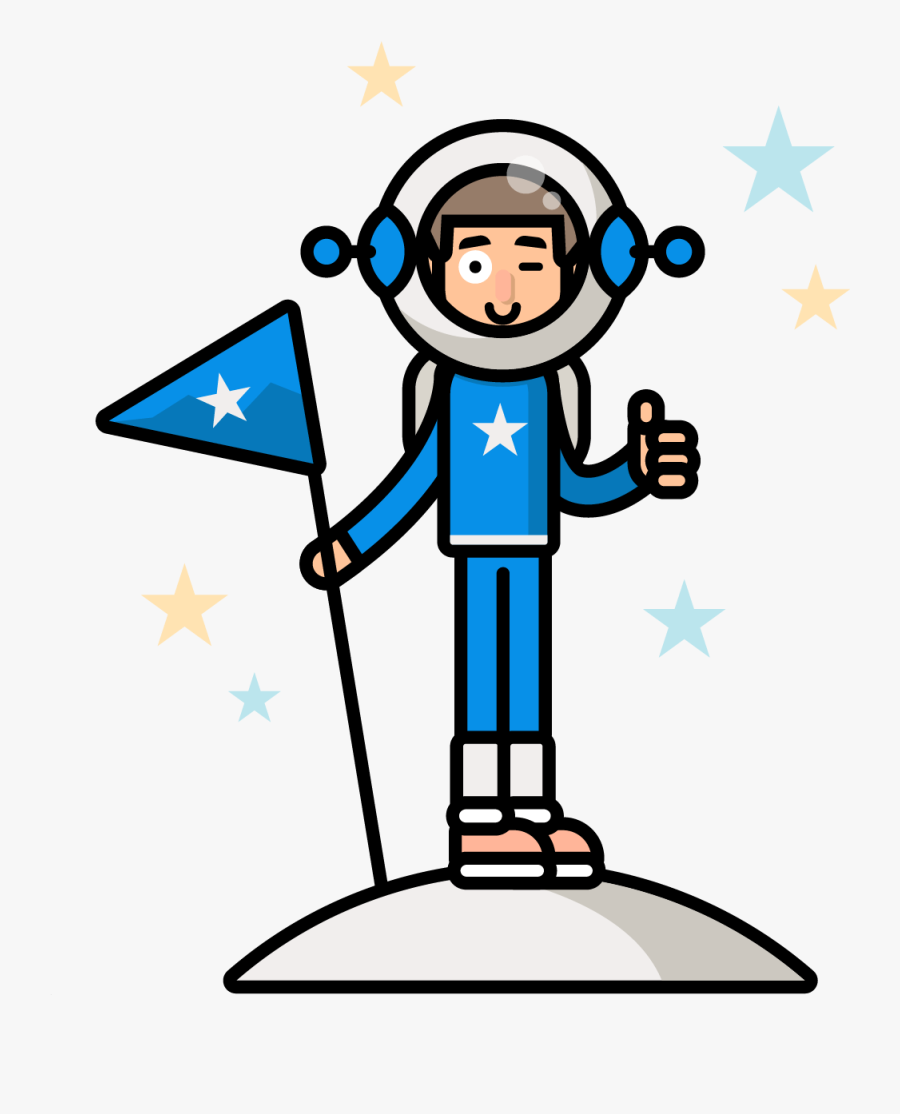 Guy Standing In Moon@2x, Transparent Clipart