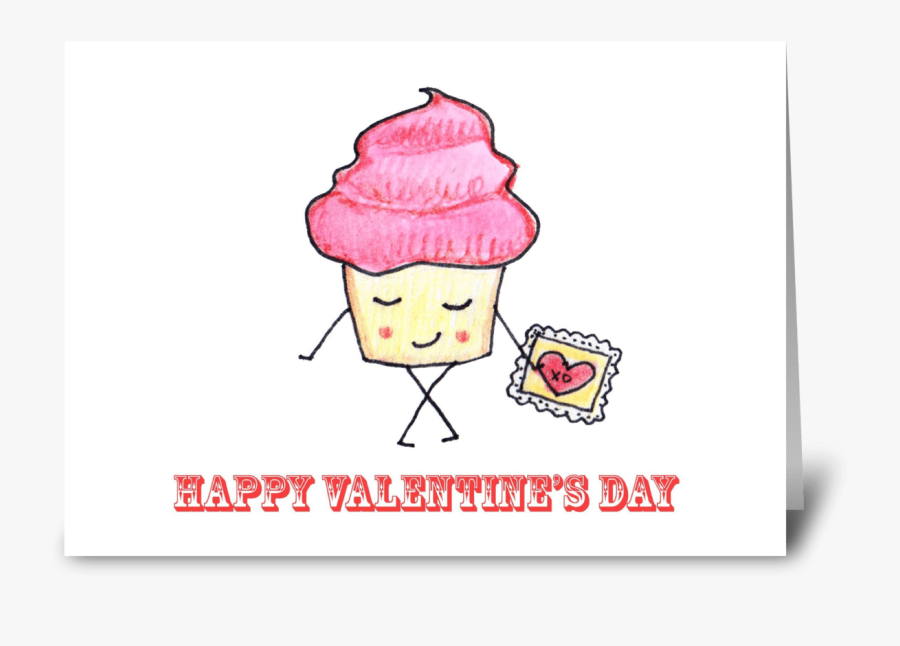 Cupcake Valentine Greeting Card - Cartoon, Transparent Clipart