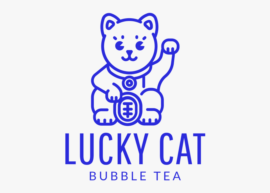 Bubble Tea Logo Maker With Lucky Cat Drawing - Bubble Tea Place Logo, Transparent Clipart