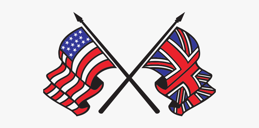 Flag Of Uk And Usa - Usa And Great Britain, Transparent Clipart