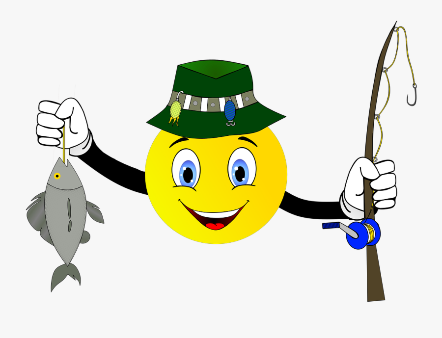 Angler Fishing Rod Fishing Free Photo - Smiley Fishing, Transparent Clipart