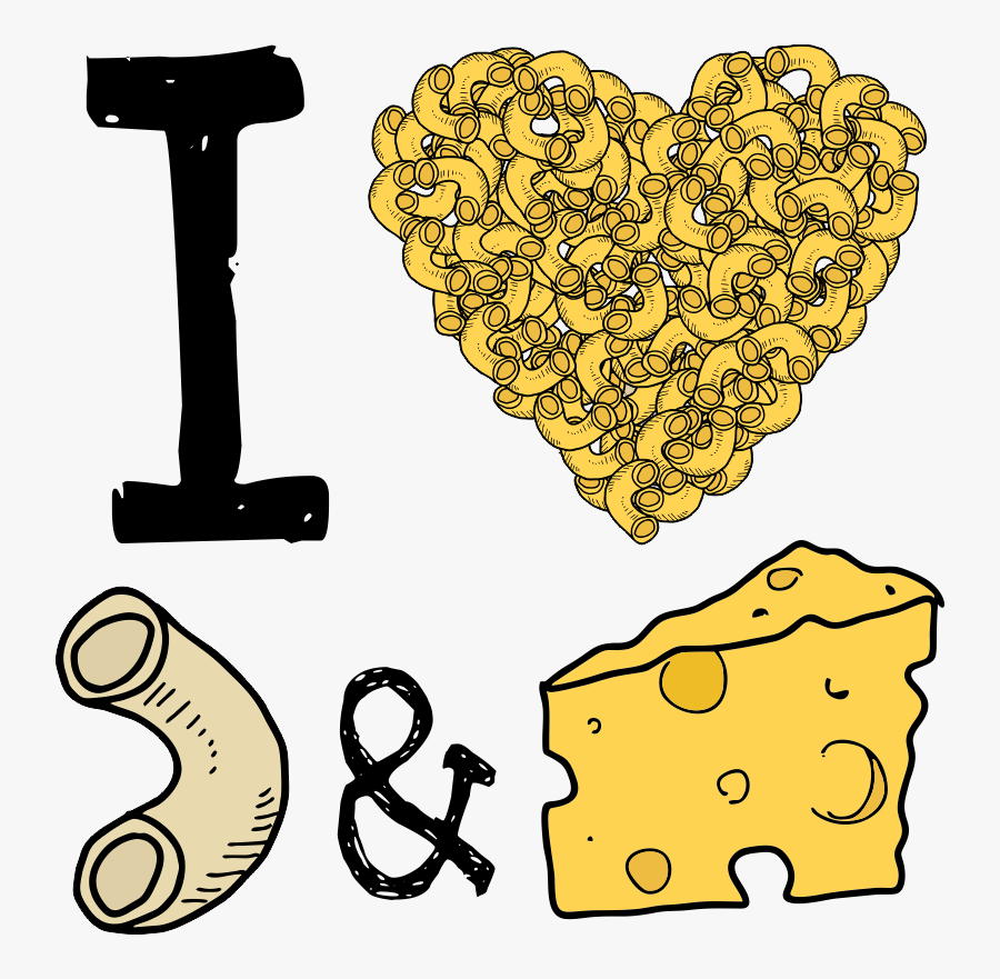 I Heart Mac & Cheese Kids T-shirt - Cheese Animated Png Transparent, Transparent Clipart