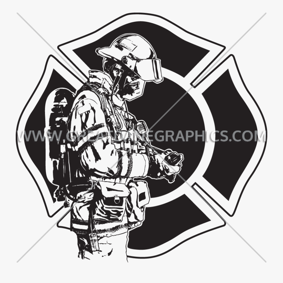 19 Firefighter Vector Huge Freebie Download For Powerpoint - Firefighter Black And White Png, Transparent Clipart
