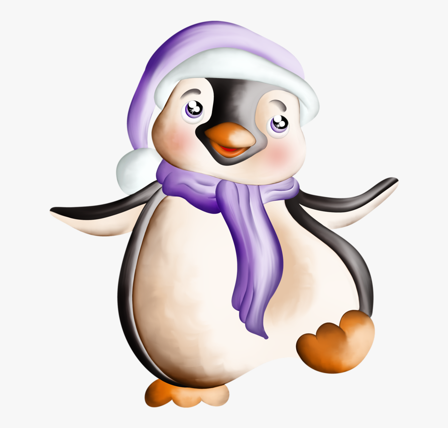 Flamingo Clipart Winter - Cartoon Polar Bears And Penguins, Transparent Clipart