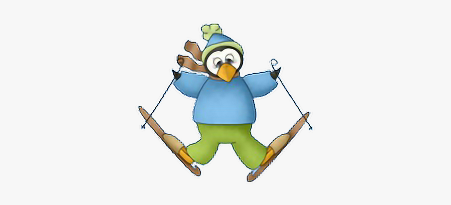 #winter #penguins #skies #freetoedit - Snow Skier, Transparent Clipart