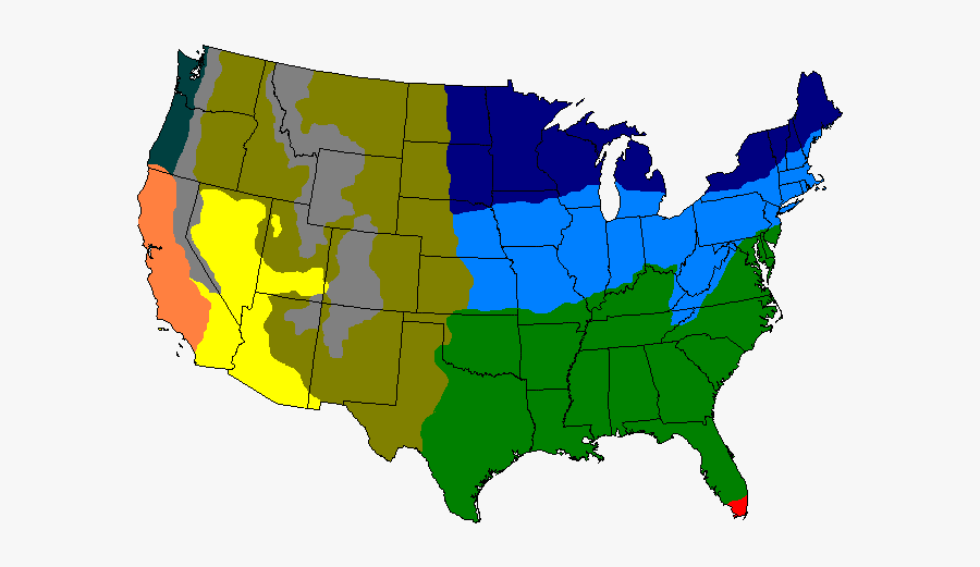 Climate Map Usa - United States Map Transparent Background, Transparent Clipart