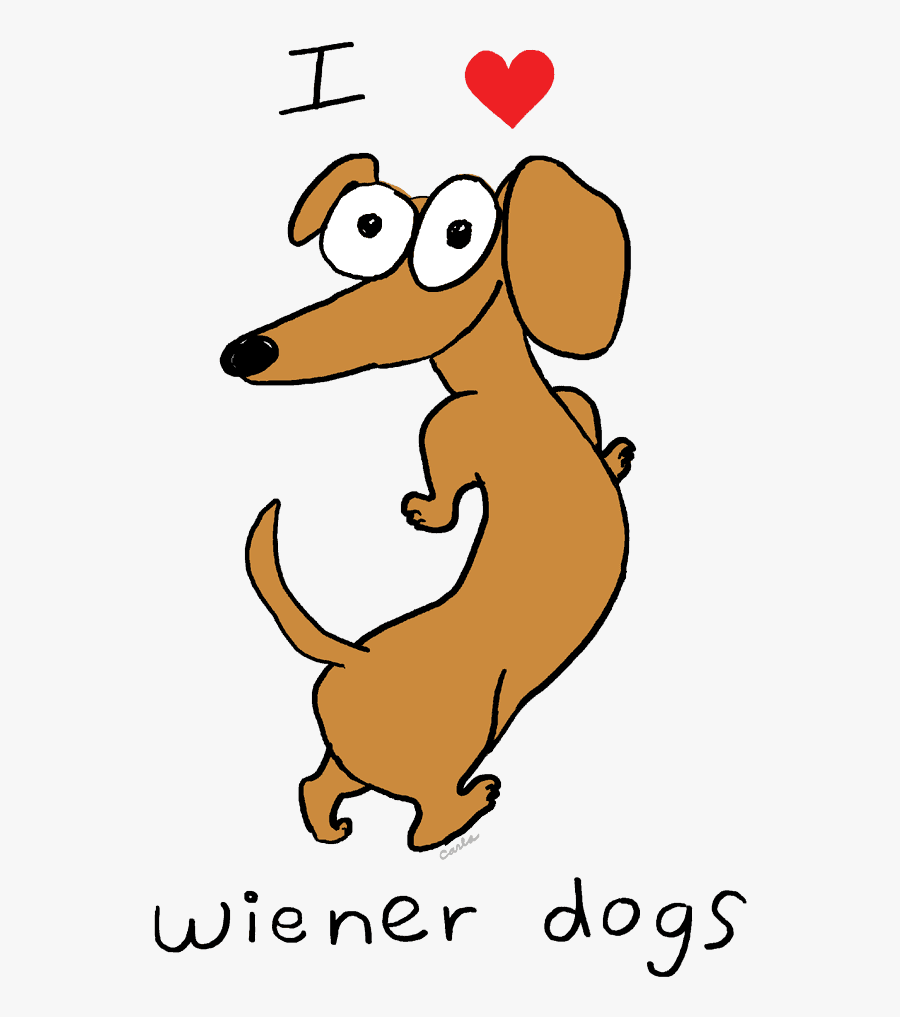 Weiner Dog Love, Transparent Clipart