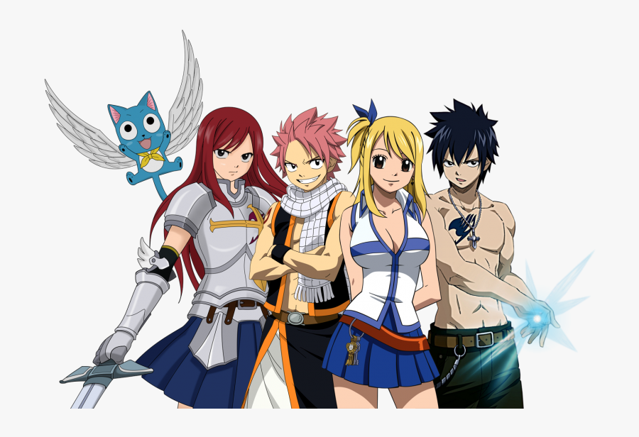 Download Fairy Tail Png Free Download For Designing - Fairy Tail Natsu Lucy Gray Erza, Transparent Clipart