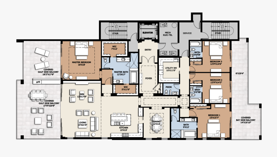 Luxury Bedroom Apartment Plans - Floor Plan, Transparent Clipart