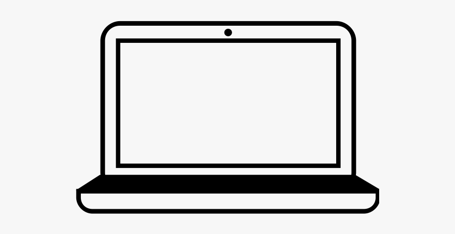 Open Laptop With Webcam Vector Clip Art - Laptop Clipart Black And White, Transparent Clipart