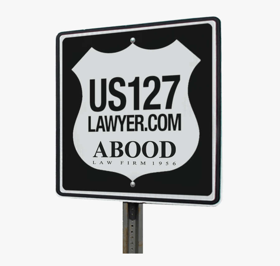 Highway Sign With Us127lawyer - Traffic Sign, Transparent Clipart