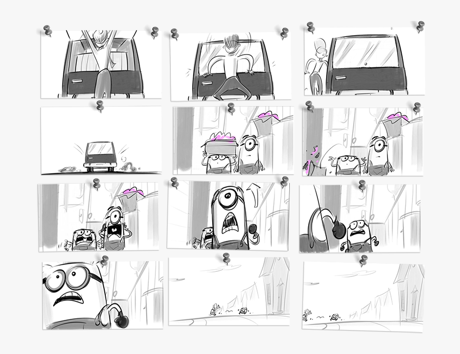 Despicable Me 2 Storyboard, Transparent Clipart