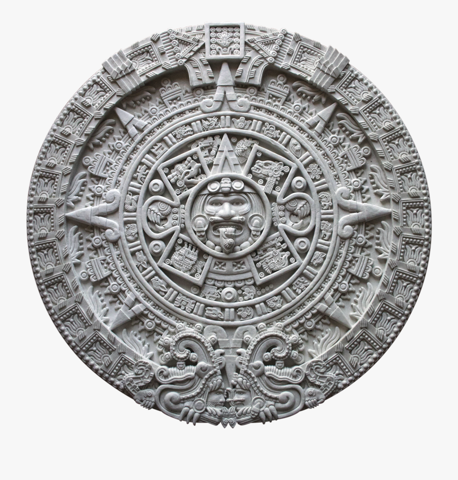 Transparent Mayan Clipart - Sun Stone Calendar Aztec, Transparent Clipart