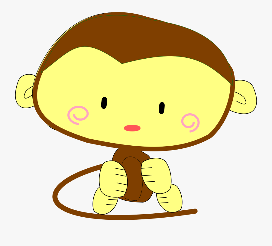Monkey Eating Bananas Drawing, Transparent Clipart