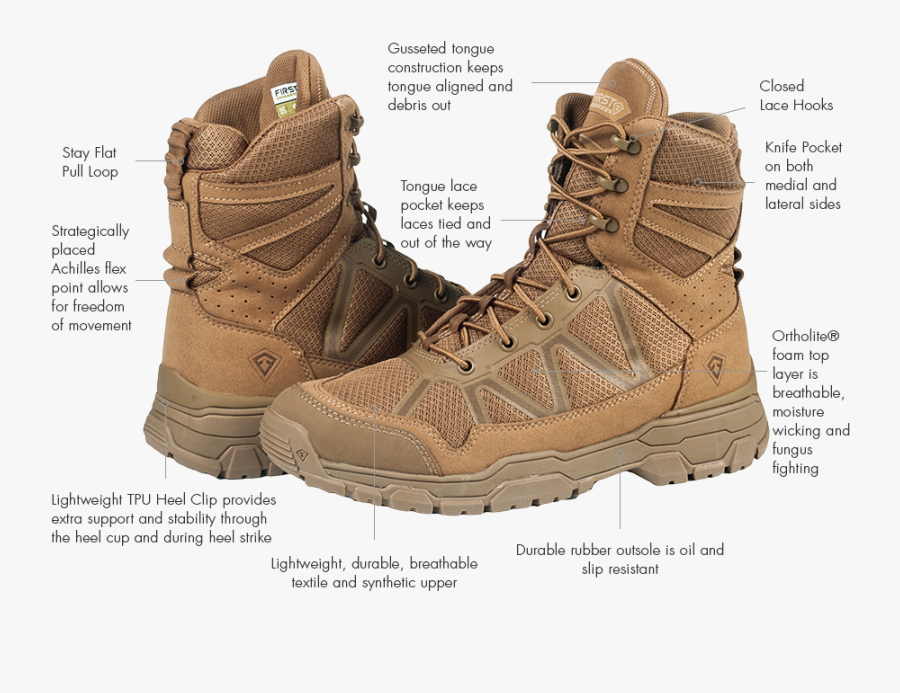 First Tactical - First Tactical Operator Boots, Transparent Clipart