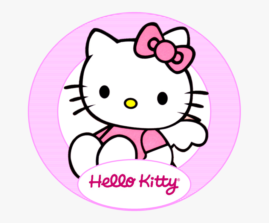 Hello Kitty In Circle, Transparent Clipart