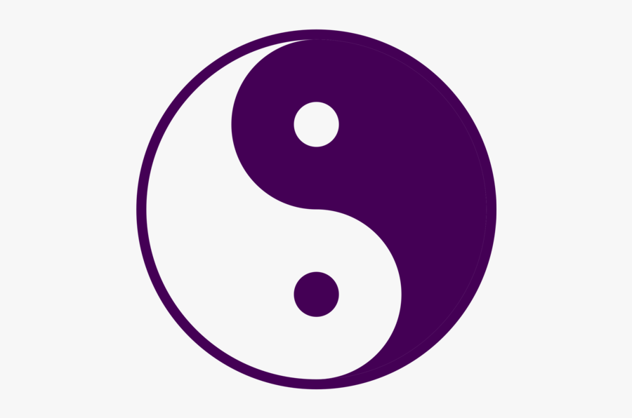 Area,purple,text - Yin And Yang Purple, Transparent Clipart
