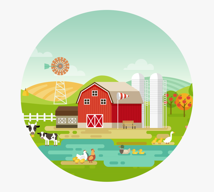 Towns And Villages - Drawings Of Eco Farming, Transparent Clipart
