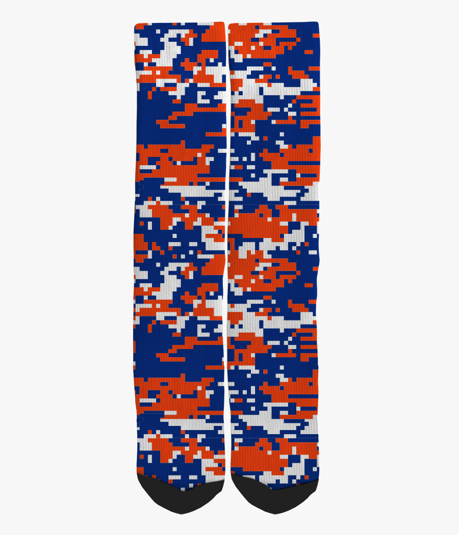 Red, White & Blue Camouflage Novelty Crew Socks - Sock, Transparent Clipart