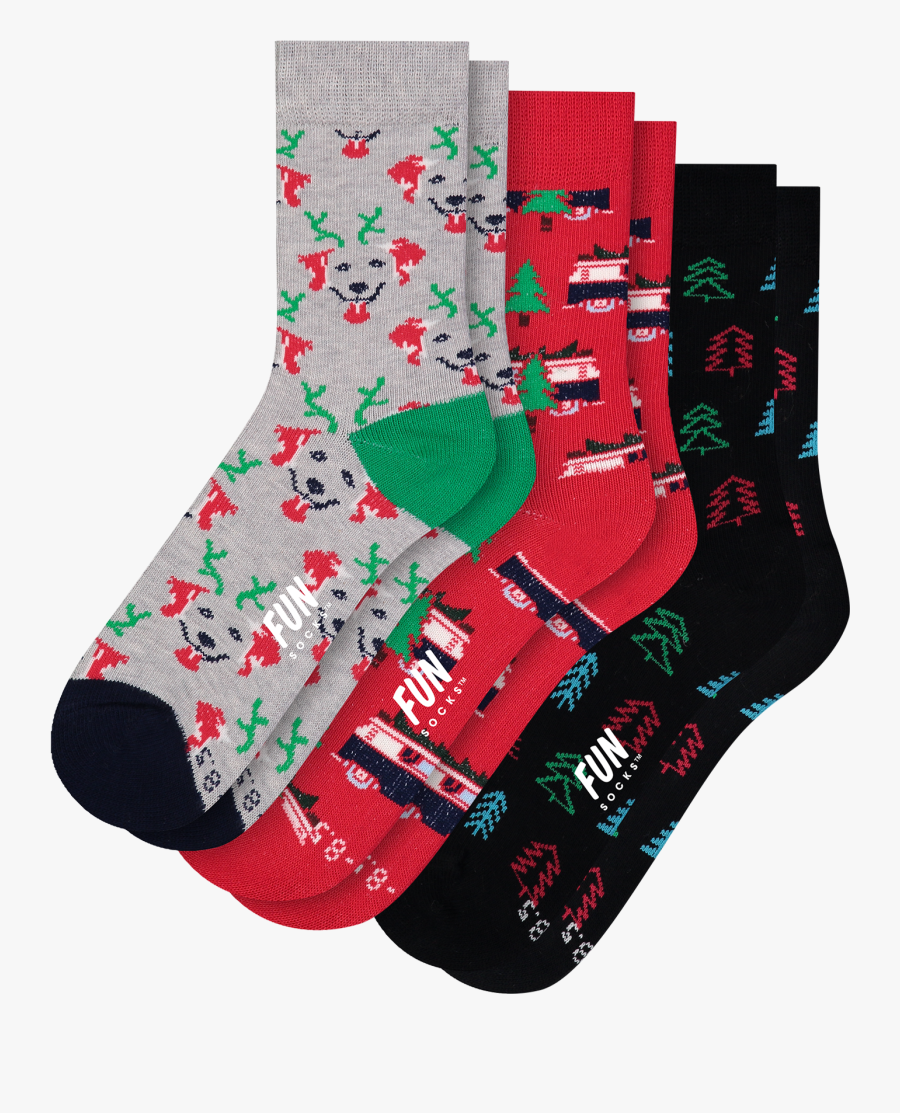 Fun Socks Boys And Girls Holiday Crew Socks - Holiday Socks Clipart, Transparent Clipart