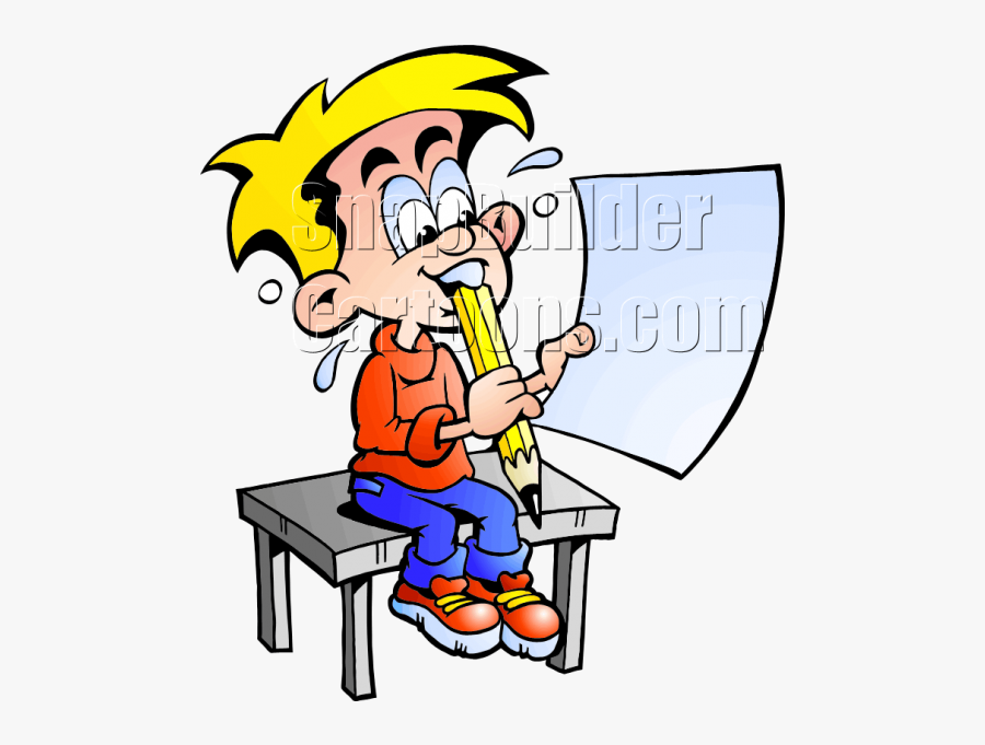 School Boy With Blank Paper - Boy Sitting At School Clipart, Transparent Clipart