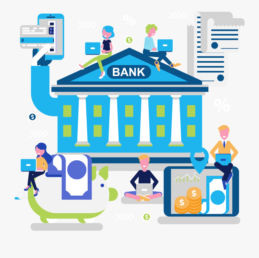 Business Process Management Professional Services - Virtual Bank Vs Traditional Bank, Transparent Clipart