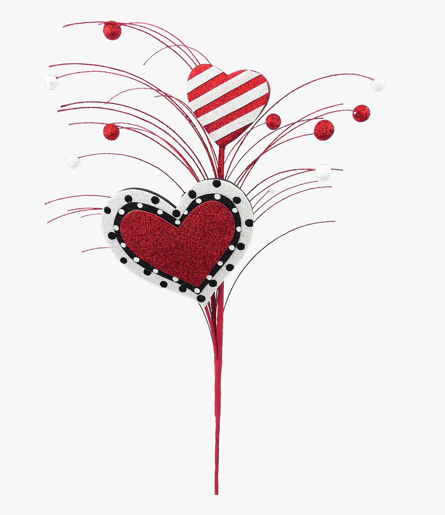 Glitter Heart Ball Spray Red Black White - Illustration, Transparent Clipart